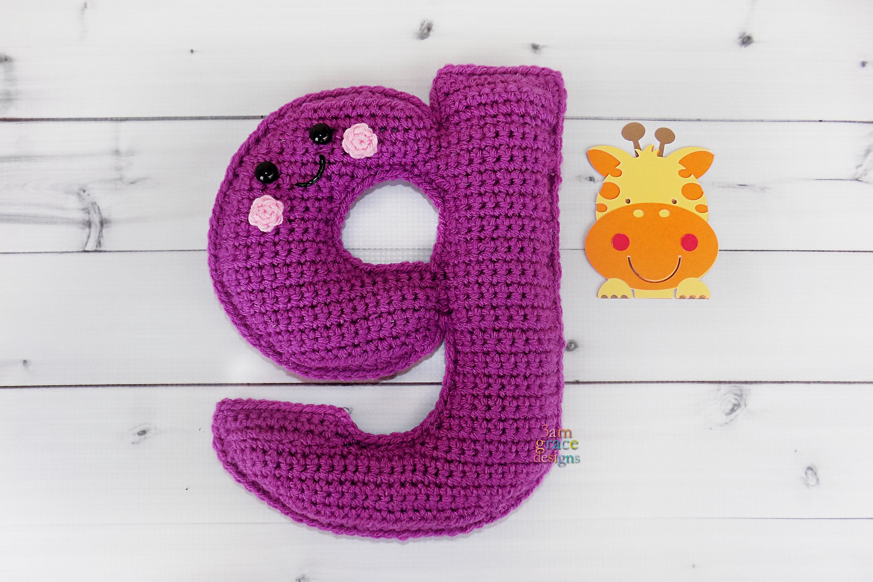 Lower Case Letter G Crochet Pattern Letter G Amigurumi Etsy UK
