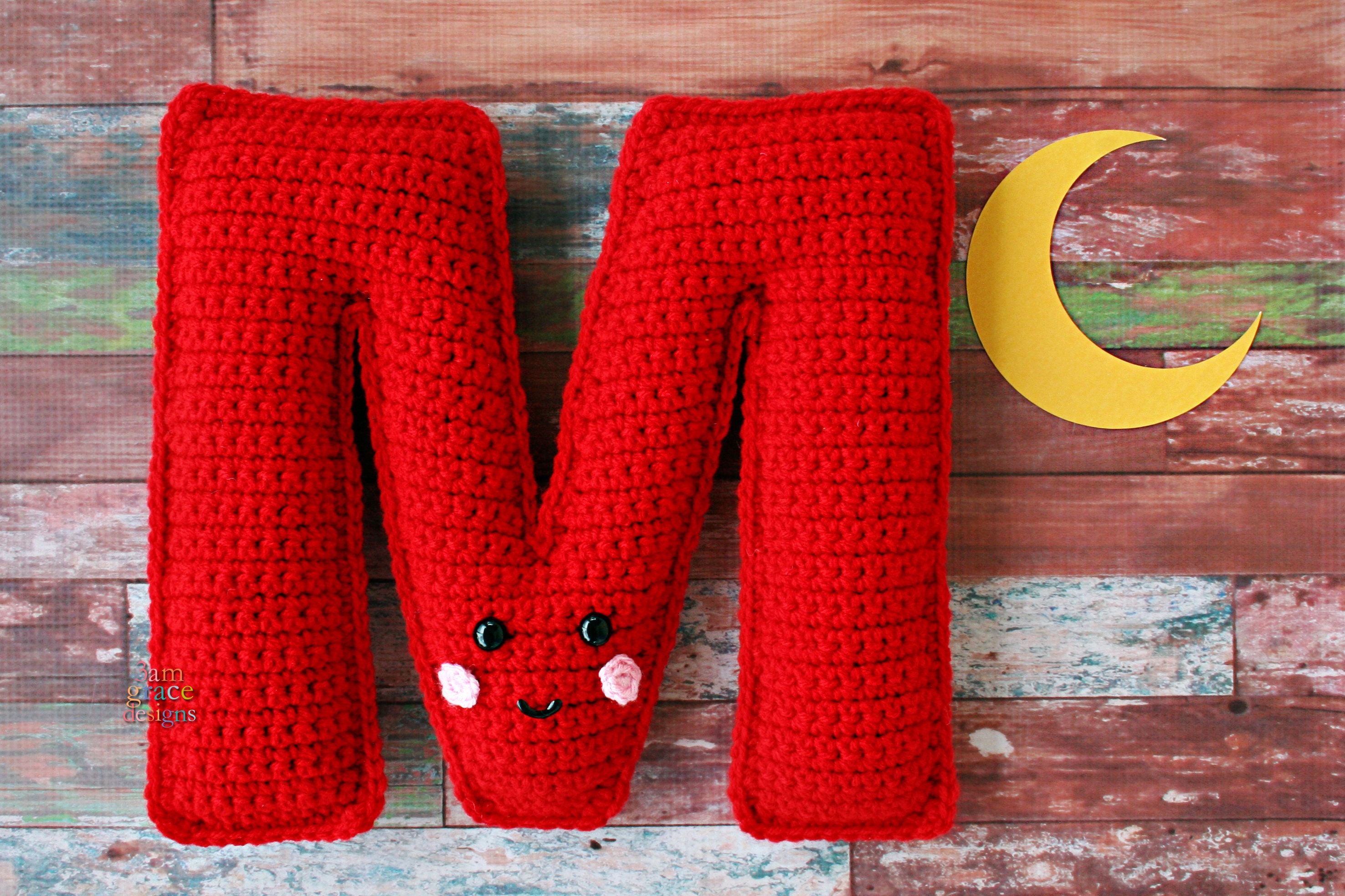 Letter M Crochet Pattern Letter M Amigurumi Pattern Alphabet Etsy