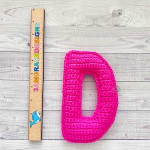 Patrón Mini Letra D Crochet, Patrón Letra D Amigurumi, Patrón Alfabeto Crochet, Patrón Alfabeto Amigurumi, Letra D Peluche, Letra D