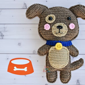 Puppy Dog Crochet Pattern, Puppy Dog Amigurumi Pattern, Puppy Dog Kawaii Cuddler, Puppy Dog Rag doll, Puppy Dog Ragdoll