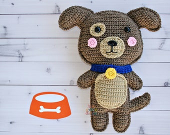 Puppy Dog Crochet Pattern, Puppy Dog Amigurumi Pattern, Puppy Dog Kawaii Cuddler, Puppy Dog Rag doll, Puppy Dog Ragdoll