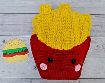 French Fries Amigurumi Plushie Crochet Pattern Kawaii Cuddler Ragdoll PDF Digital Download