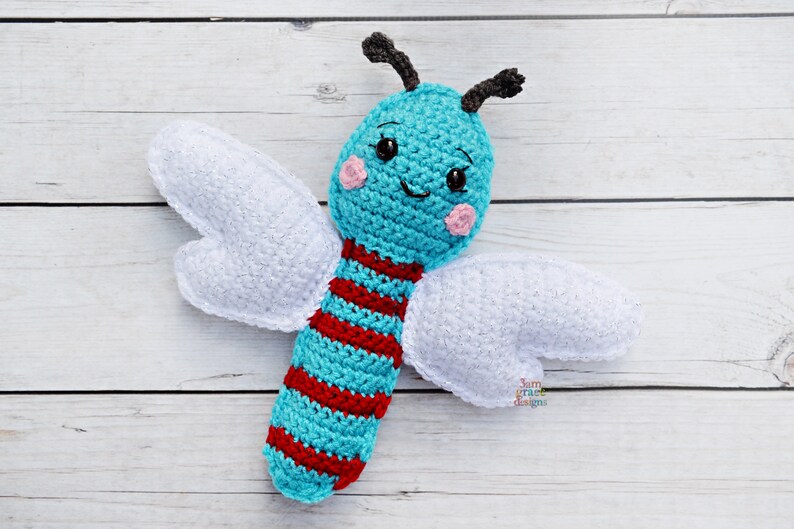 Dragonfly Crochet Pattern, Dragonfly Amigurumi Pattern, Dragonfly Cuddler, Dragonfly Rag doll, Dragonfly Ragdoll, Crochet Dragonfly Pattern image 4