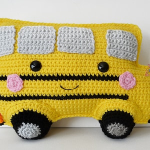 School Bus Crochet Pattern, School Bus Amigurumi Pattern, School Bus Kawaii Cuddler, School Bus Rag doll, School Bus Ragdoll