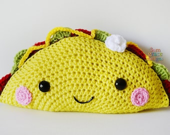 Taco Crochet Pattern, Taco Amigurumi Pattern, Taco Kawaii Cuddler, Taco Rag doll, Taco Ragdoll, Taco