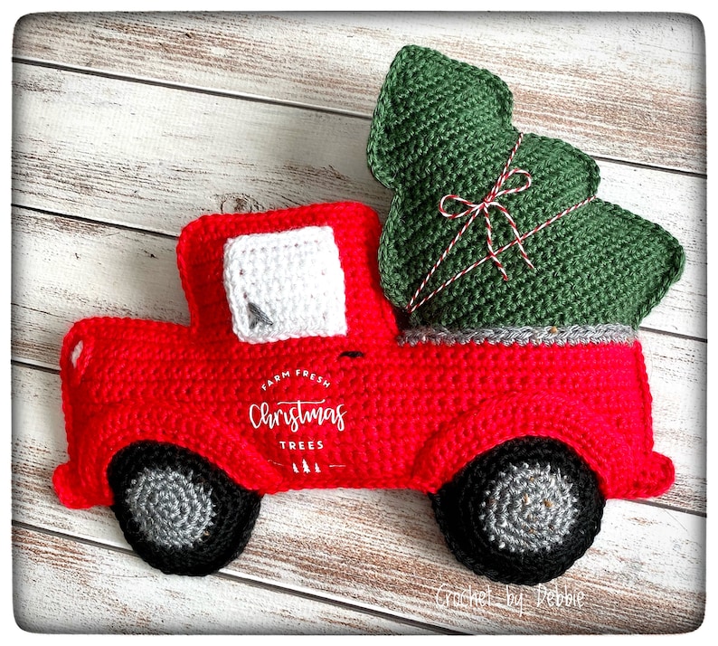 Red Christmas Truck Crochet Pattern, Red Christmas Truck Amigurumi Pattern, Red Christmas Truck Kawaii Cuddler, Red Christmas Truck Ragdoll image 10