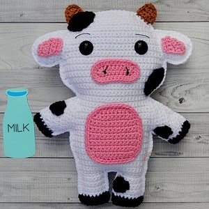Cow Crochet Pattern, Cow Amigurumi Pattern, Cow Kawaii Cuddler, Cow Ragdoll Pattern, Cow Rag Doll Pattern