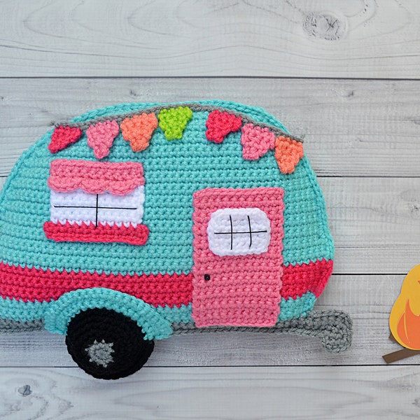 Van Camper Pattern Print Automatic Foldable Umbrella