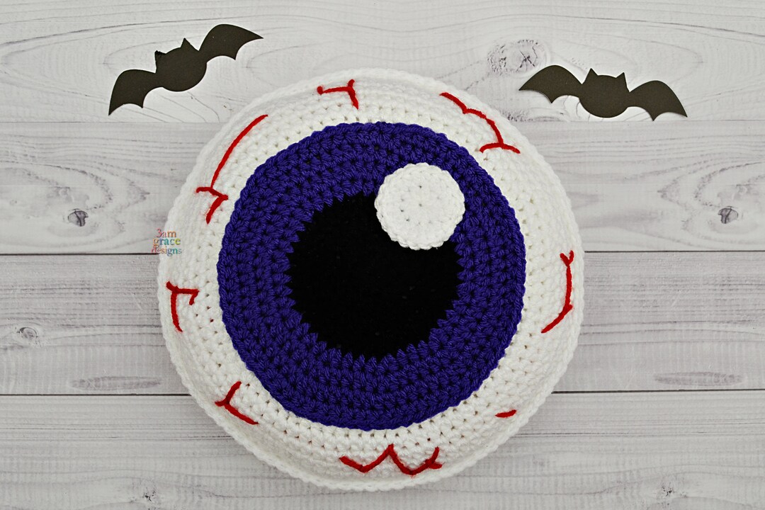 Eyeball Crochet Pattern, Eyeball Amigurumi Pattern, Eyeball Kawaii ...
