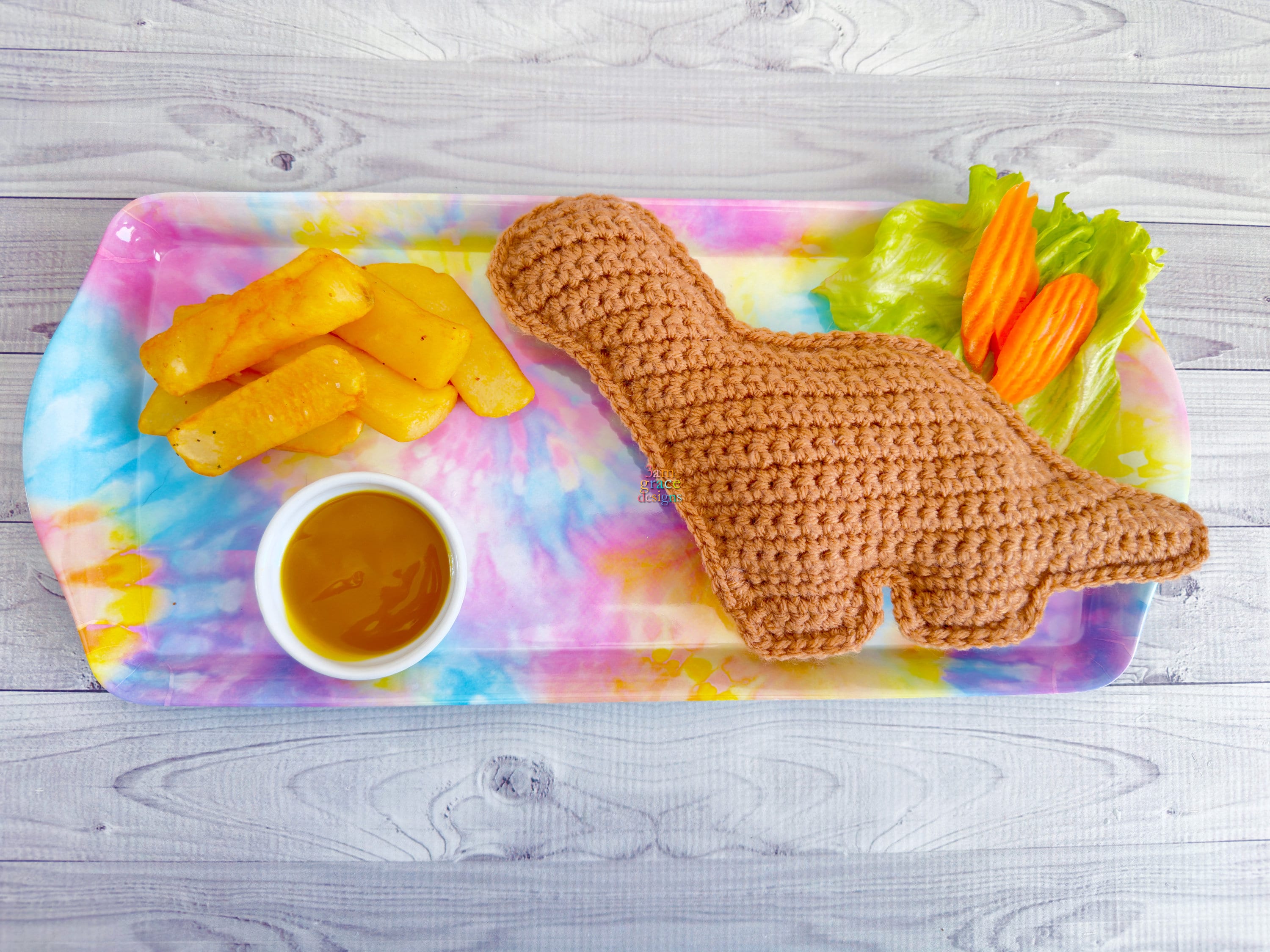 16 Mini Dino Crochet Patterns for Cute, Giftable Amigurumi Projects 11 Mini Brontosaurus Dinosaur Chicken Nugget Amigurumi