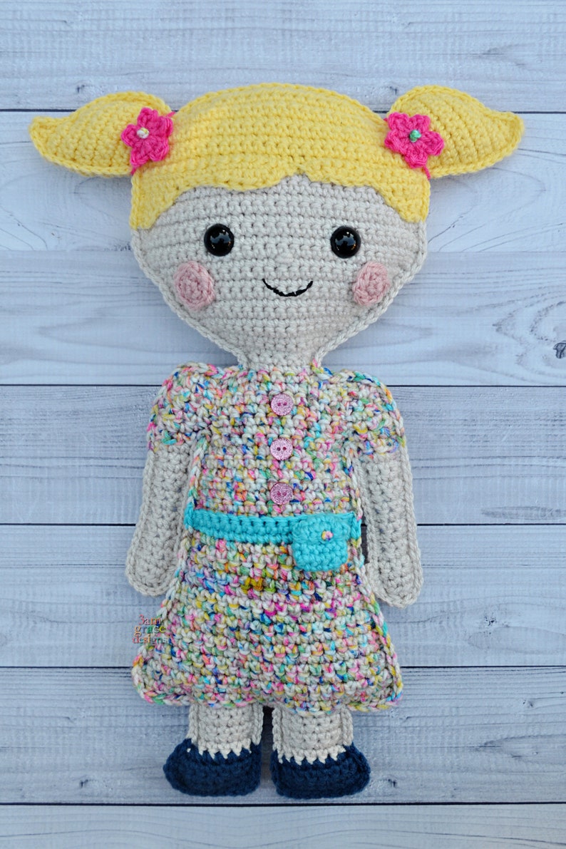 Girl Doll Amigurumi Plushie Crochet Pattern Kawaii Cuddler Ragdoll PDF ...