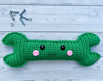 Wrench Crochet Pattern, Wrench Amigurumi Pattern, Wrench Kawaii Cuddler, Crochet Tool Pattern, Crochet Tools, Kawaii