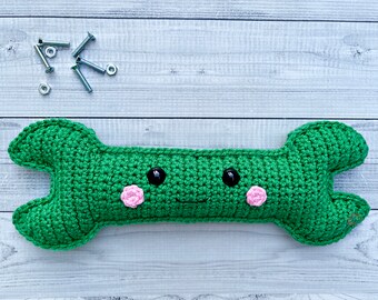 Wrench Crochet Pattern, Wrench Amigurumi Pattern, Wrench Kawaii Cuddler, Crochet Tool Pattern, Crochet Tools, Kawaii