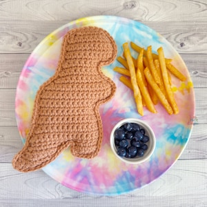 Mini T-Rex Dinosaur Chicken Nugget Amigurumi Crochet Pattern Kawaii Cuddler Ragdoll PDF Digital Download