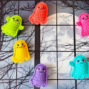 Tiny Ghost Amigurumi Plushie Crochet Pattern Kawaii Cuddler Ragdoll PDF Digital Download
