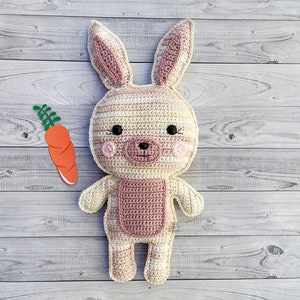 Rabbit Crochet Pattern, Rabbit Amigurumi Pattern, Rabbit Kawaii Cuddler, Bunny Crochet Pattern, Kawaii Rabbit, Rabbit Plushie Rabbit Stuffie