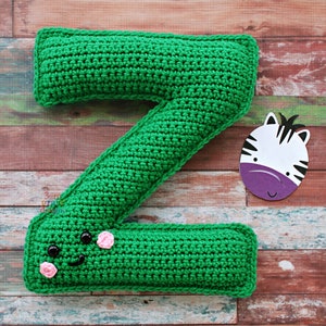Padrão de crochê letra Z, padrão de amigurumi de letra Z, padrão de crochê de alfabeto, padrão de amigurumi de alfabeto, letra Z Ragdoll, letra Z