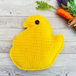 Modello all&#39;uncinetto del pulcino di marshmallow di Pasqua, modello amigurumi del pulcino di marshmallow di Pasqua, pulcino di marshmallow di Pasqua Kawaii Cuddler
