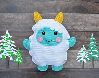 Yeti Amigurumi Plushie Crochet Pattern Kawaii Cuddler Ragdoll PDF Download digitale