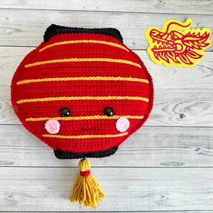 Chinese Lantern Crochet Pattern, Chinese Lantern Amigurumi Pattern, Chinese Lantern Kawaii Cuddler, Kawaii Chinese Lantern