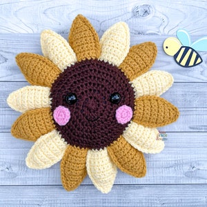 Sunflower Crochet Pattern, Sunflower Amigurumi Pattern, Sunflower Kawaii Cuddler, Sunflower Plushie, Sunflower Rag doll, Kawaii Sunflower