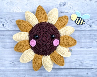 Sunflower Crochet Pattern, Sunflower Amigurumi Pattern, Sunflower Kawaii Cuddler, Sunflower Plushie, Sunflower Rag doll, Kawaii Sunflower