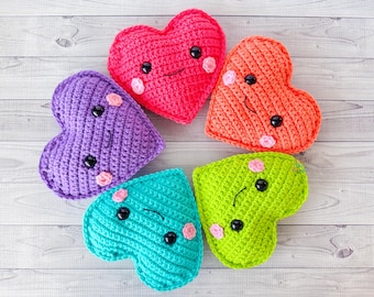 Mini Heart Crochet Pattern, Mini Heart Amigurumi Pattern, Mini Heart Kawaii Cuddler, Mini Heart Plush, Kawaii Heart, Mini Heart Pattern