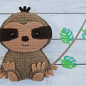 Sloth Amigurumi Plushie Crochet Pattern Kawaii Cuddler Ragdoll PDF Digital Download image 1