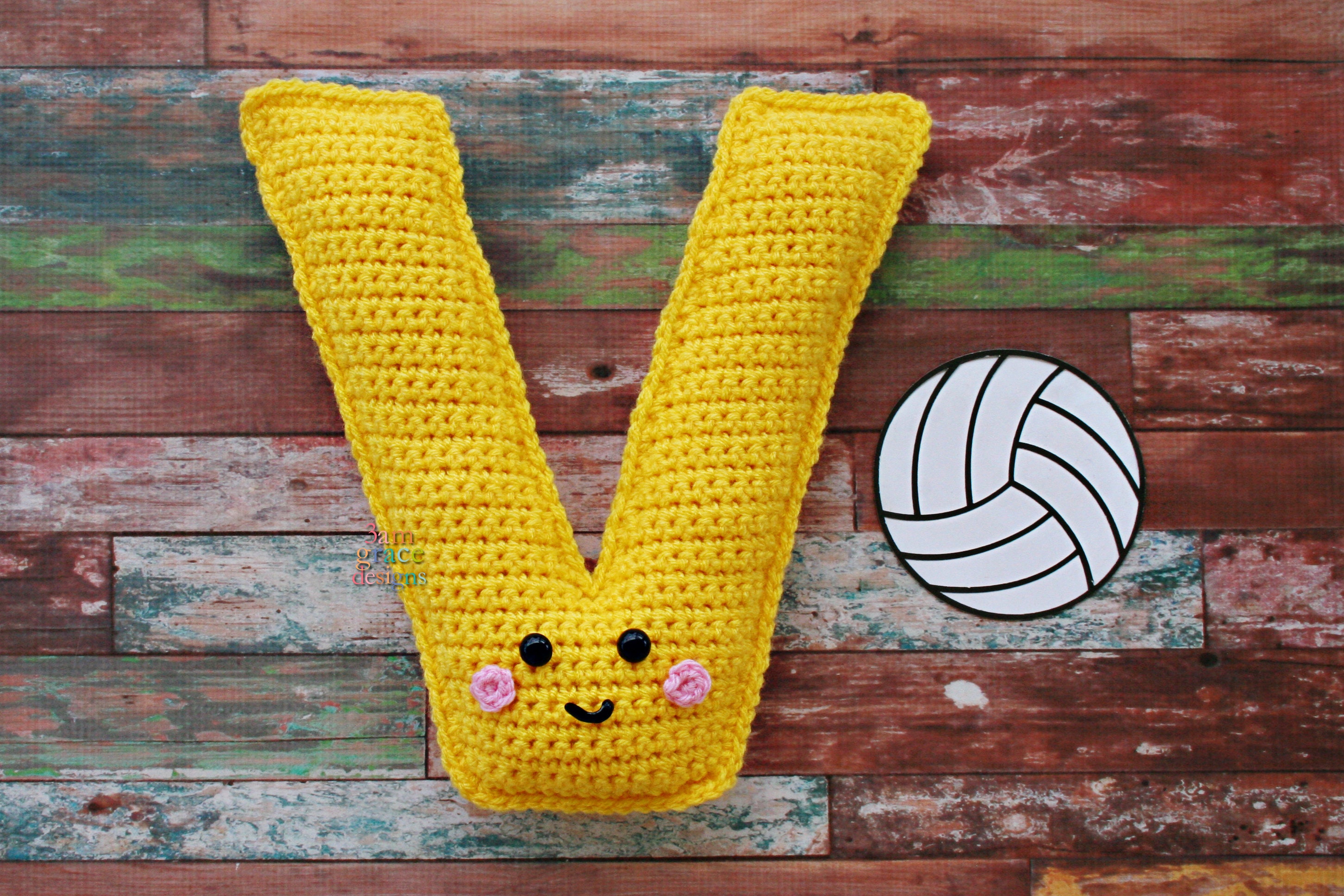 Letter V Crochet Pattern Letter V Amigurumi Pattern Alphabet Etsy