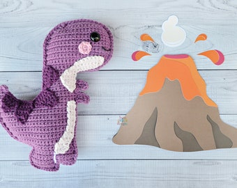 T-Rex Crochet Pattern, T-Rex Amigurumi Pattern, T-Rex Kawaii Cuddler, Dinosaur Crochet Pattern, Dinosaur Amigurumi Pattern, Dinosaur Ragdoll