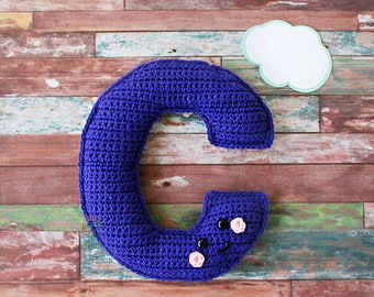 Letter C Crochet Pattern, Letter C Amigurumi Pattern, Alphabet Crochet Pattern, Alphabet Amigurumi Pattern, Letter C Ragdoll, Letter C