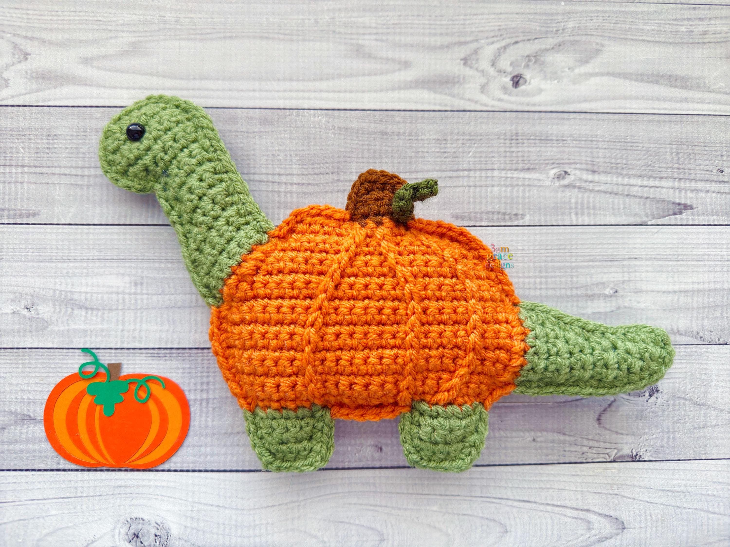 16 Mini Dino Crochet Patterns for Cute, Giftable Amigurumi Projects 7 Mini Dino Dinosaur Pumpkin Amigurumi Plushie Crochet