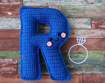 Letter R Crochet Pattern, Letter R Amigurumi Pattern, Alphabet Crochet Pattern, Alphabet Amigurumi Pattern, Letter R Ragdoll, Letter R