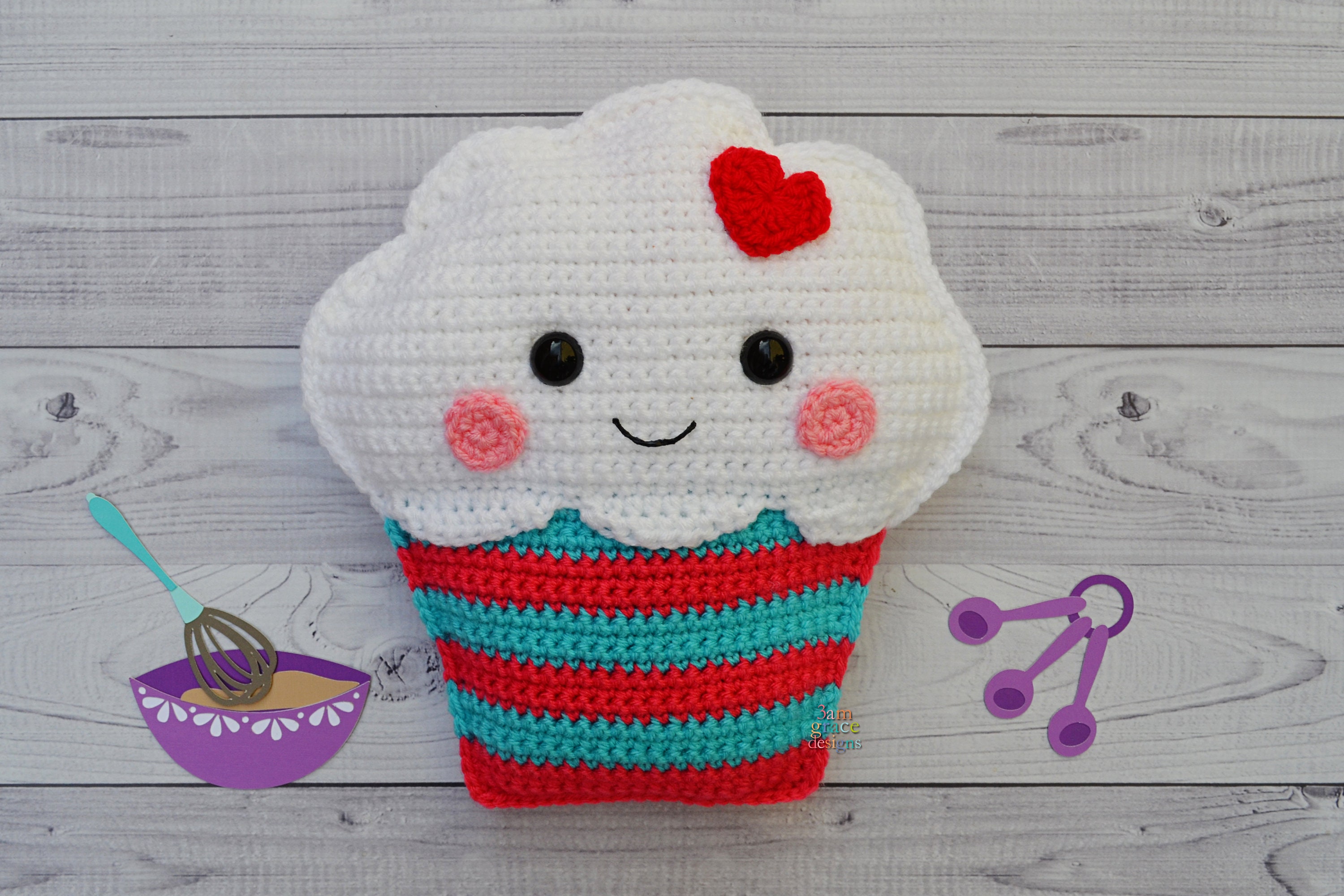 36 Cupcake Crochet Patterns for Sweet Amigurumi, Holiday Decor, and Play Food 23 Cupcake Amigurumi Plushie Crochet Pattern Kawaii Cuddler
