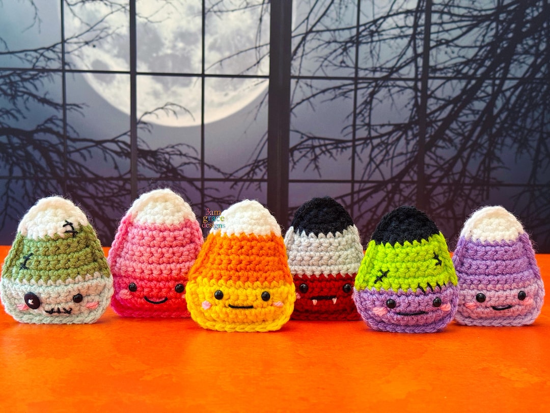 Tiny Candy Corn Amigurumi Plushie Crochet Pattern Kawaii Cuddler ...
