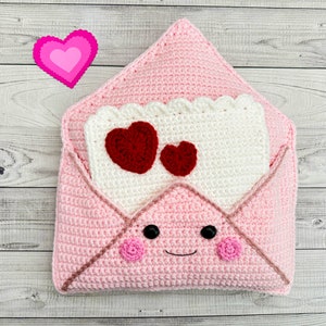 Valentinstag Liebesbrief Häkelanleitung, Valentinstag Liebesbrief, Amigurumi Muster, Valentinstag Liebesbrief Kawaii Cuddler, Valentinstag Liebesbrief