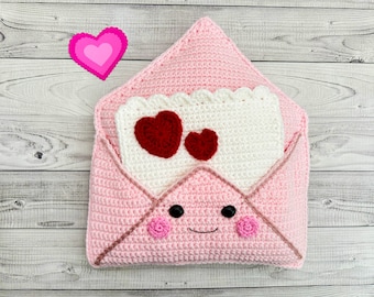 Valentine Love Letter Crochet Pattern, Valentine Love Letter Amigurumi Pattern, Valentine Love Letter Kawaii Cuddler, Valentine Love Letter