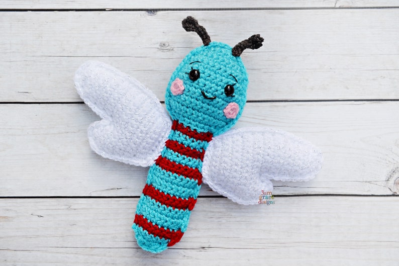 Dragonfly Crochet Pattern, Dragonfly Amigurumi Pattern, Dragonfly Cuddler, Dragonfly Rag doll, Dragonfly Ragdoll, Crochet Dragonfly Pattern image 5