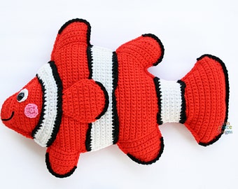 Clownfish Amigurumi Plushie Crochet Pattern Kawaii Cuddler Ragdoll PDF Digital Download