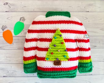 Ugly Christmas Sweater Crochet Pattern, Ugly Christmas Sweater