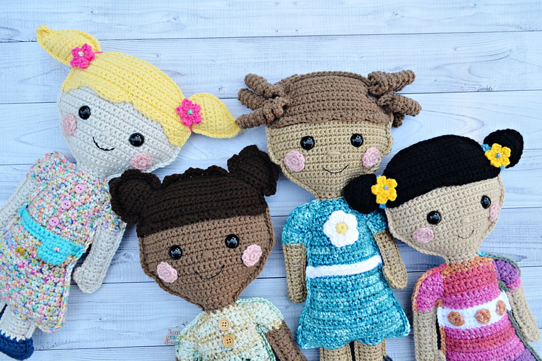 Girl Doll Amigurumi Plushie Crochet Pattern Kawaii Cuddler Ragdoll PDF ...