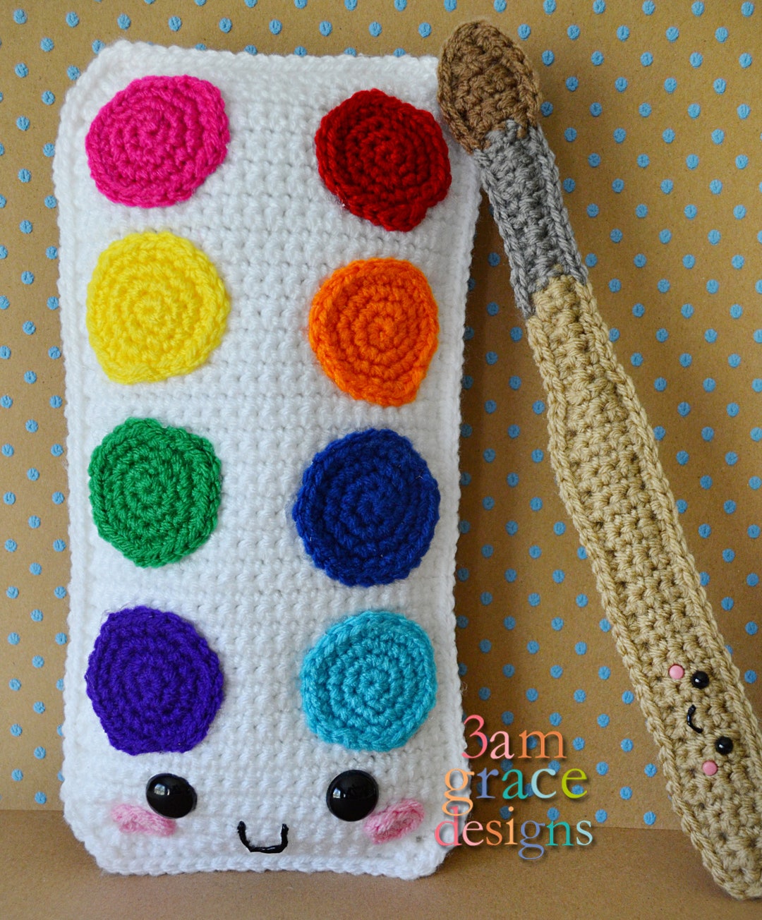Watercolor Set Amigurumi Plushie Crochet Pattern Kawaii Cuddler Ragdoll ...
