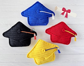 Mini Gorro de Graduación Amigurumi Plushie Crochet Patrón Kawaii Cuddler Ragdoll PDF Descarga Digital