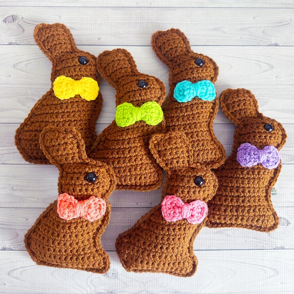 Mini Chocolate Bunny Crochet Pattern, Mini Chocolate Bunny Amigurumi Pattern, Mini Chocolate Bunny Kawaii Cuddler, Mini Chocolate Rabbit