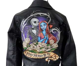 Custom painted jacket, bespoke jacket,  handpainted jacket, gothic clothing
