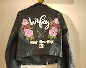 Handpainted faux leather jackets