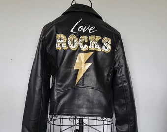 Handpainted jacket, custom jacket, wifey jacket