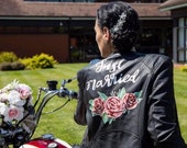 Custom handpainted wedding jacket, wifey jacket, personalised jacket