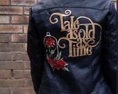 Beauty and the Beast inspired custom painted jacket