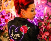 Custom painted neon light up jackets, light up wedding jacket for brides
